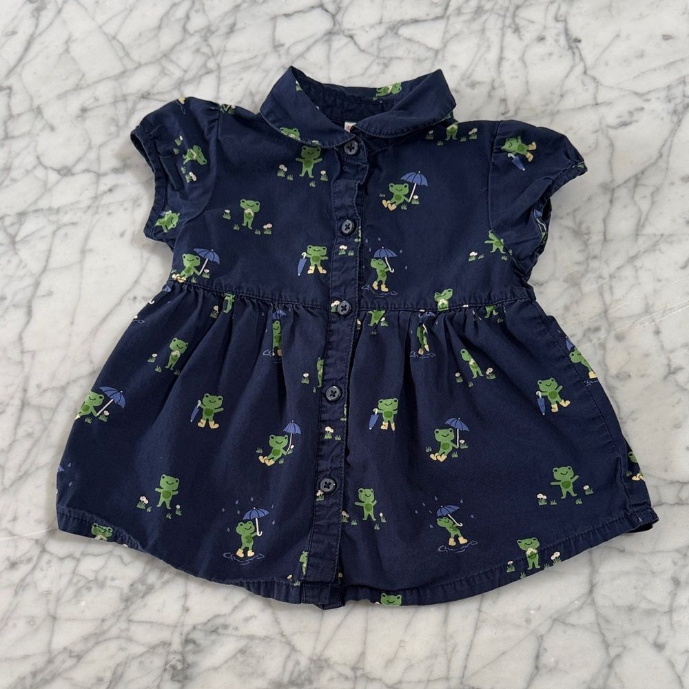 Gymboree 18/24 Mo Rainy Day Frog Print Dress